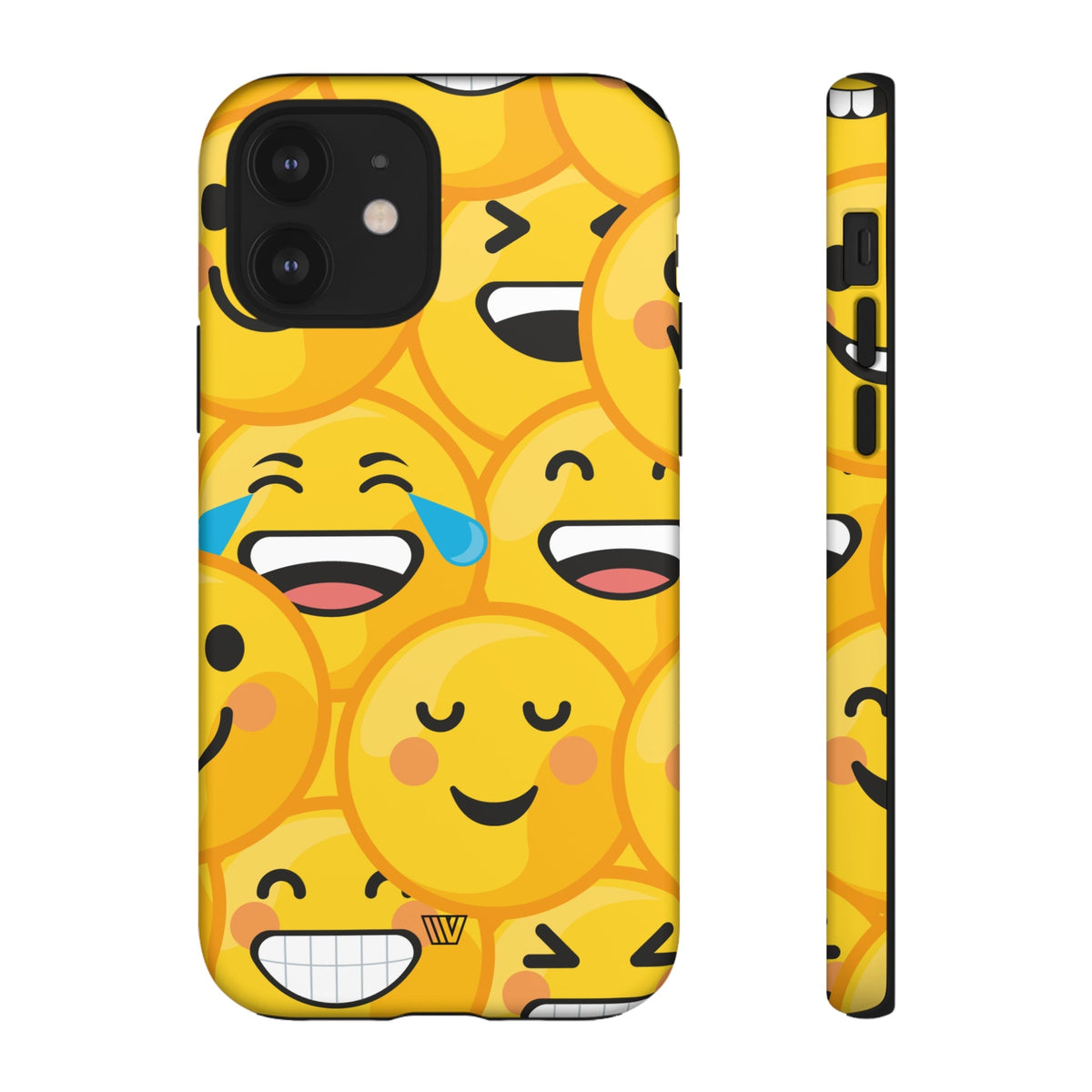 Tough Phone Case Impact-Resistant Dual-Layer Polycarbonate EMOJI FACES