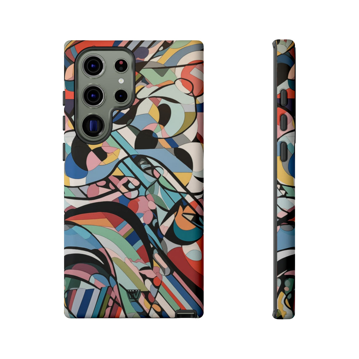 Abstract Mural Tough Phone Case Dual-Layer Protection