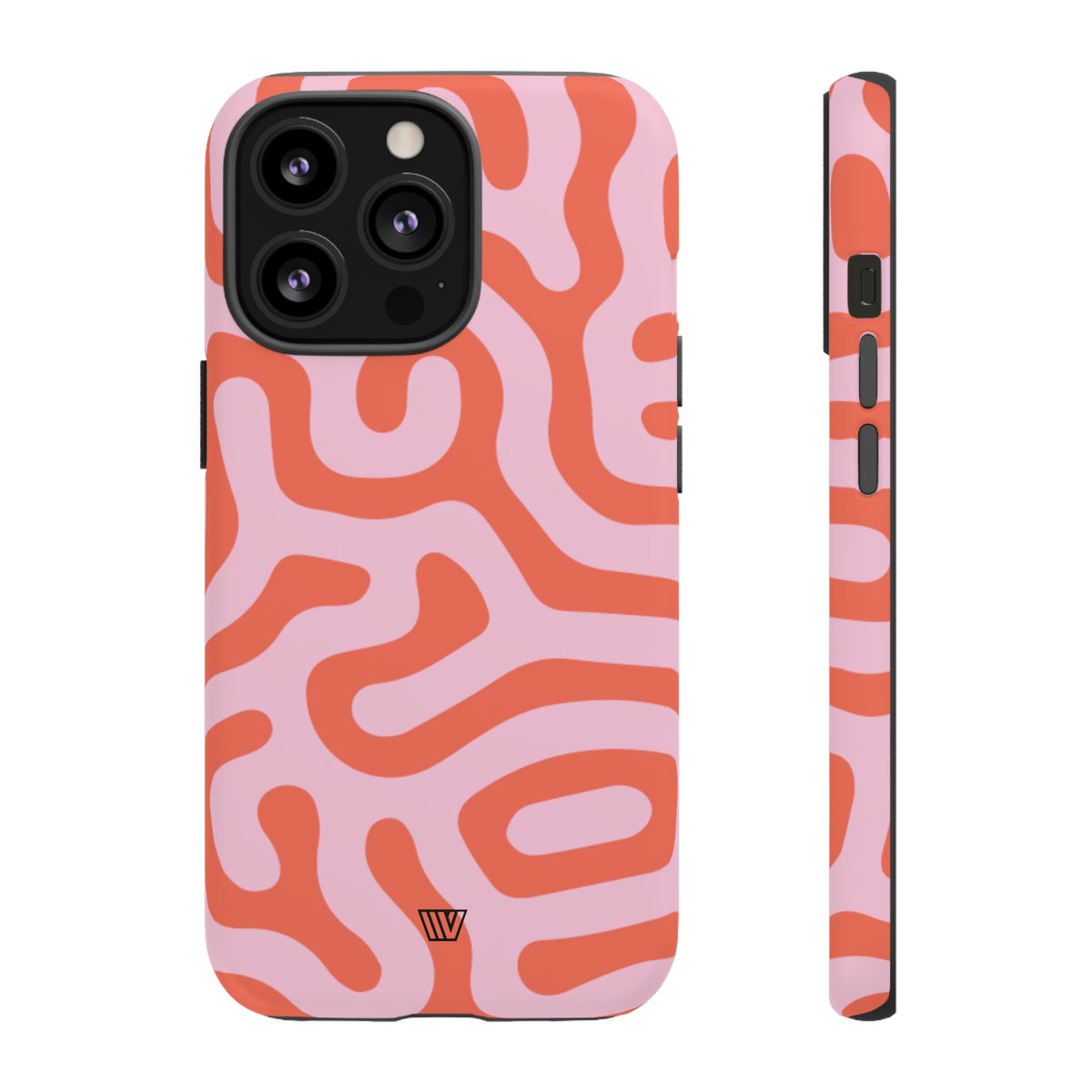 Tough Phone Case Dual-Layer Protection CORAL ORGANIC LINES