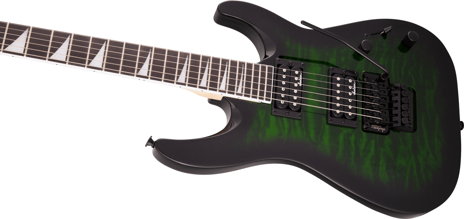 Jackson JS Series Dinky® Arch Top JS32Q DKA Transparent Green Burst -NEW