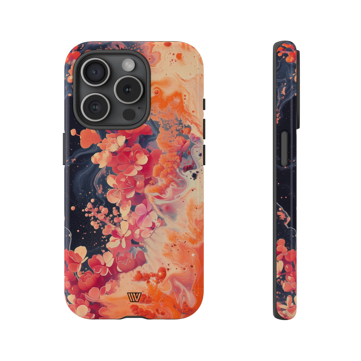 Tough Phone Case Dual-Layer Protection Phone Case WAVE OF FLOWERS