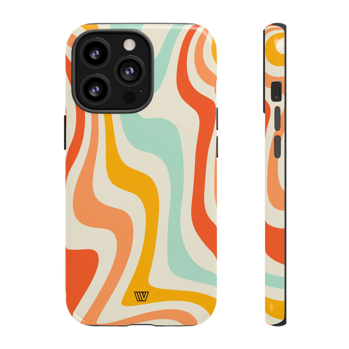 Retro Groovy Swirls Tough Phone Case