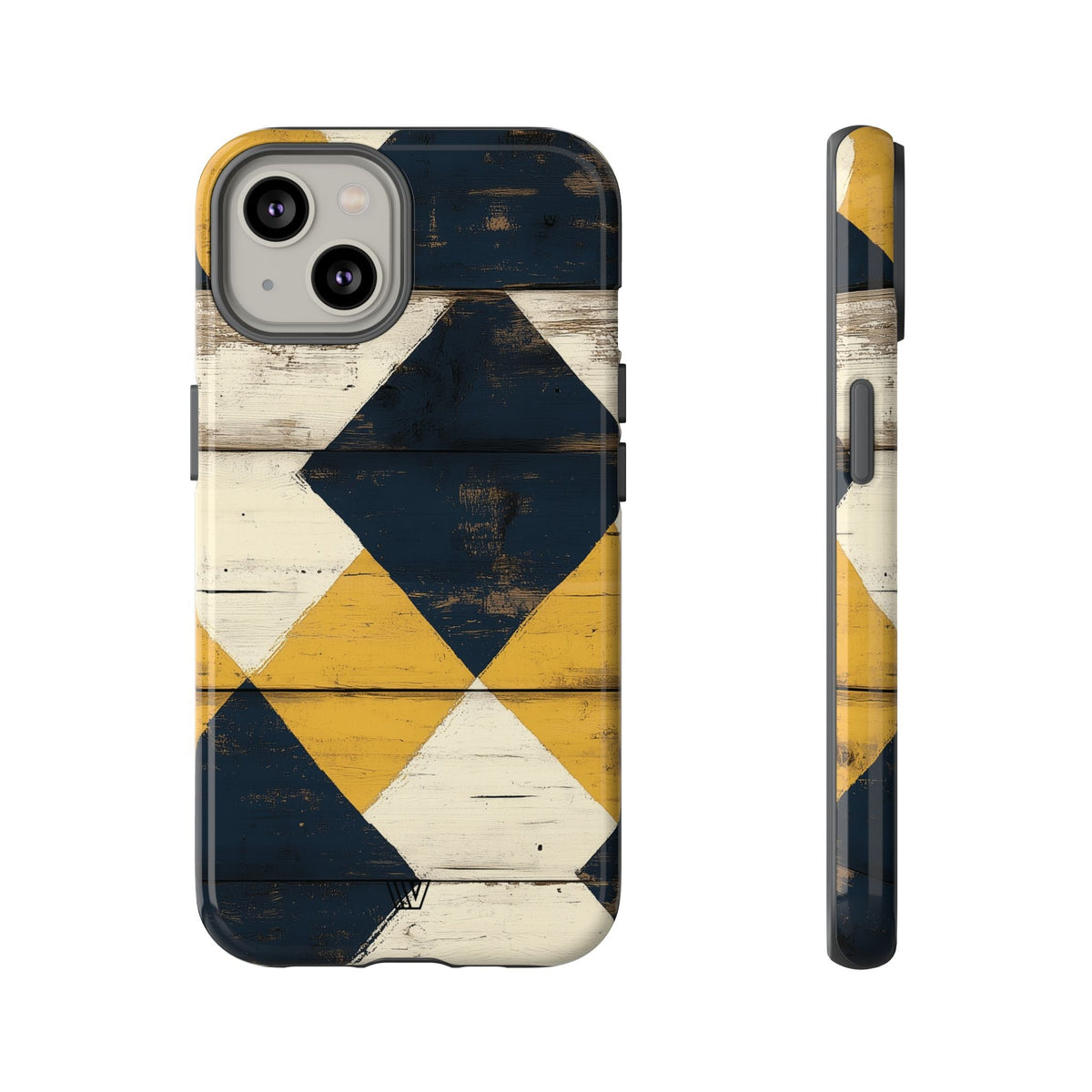 Tough Phone Case Dual-Layer Protection Farmhouse Wood