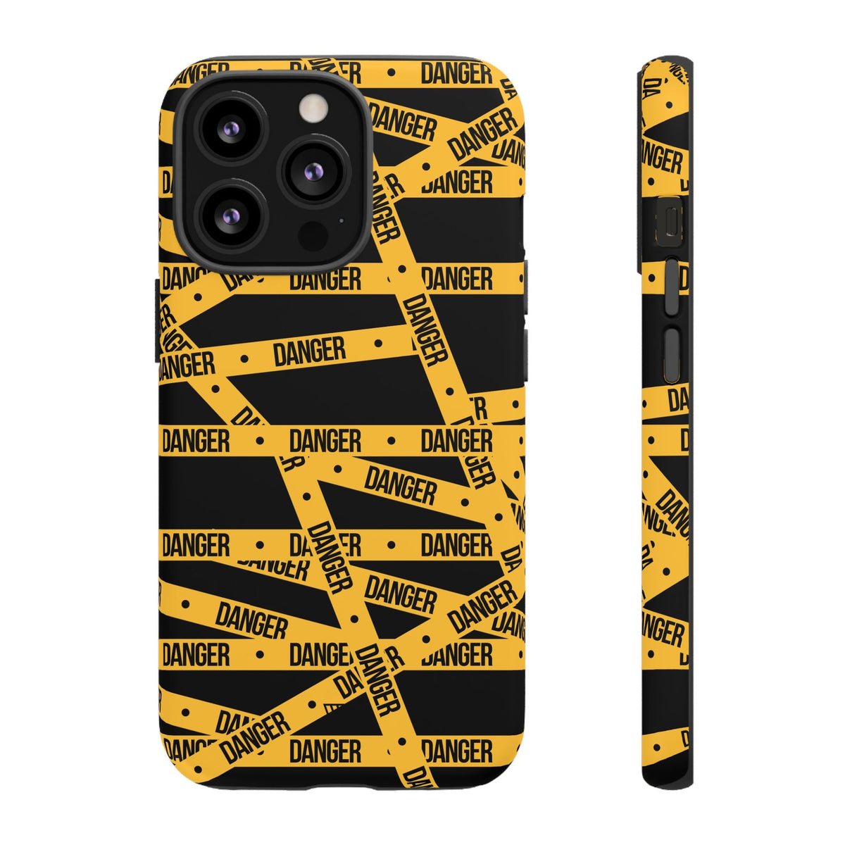 Tough Impact-Resistant Phone Case DANGER TAPE