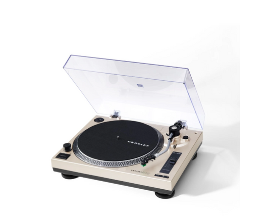 Crosley C100BT 2-Speed Bluetooth  Turntable, Champagne-NEW