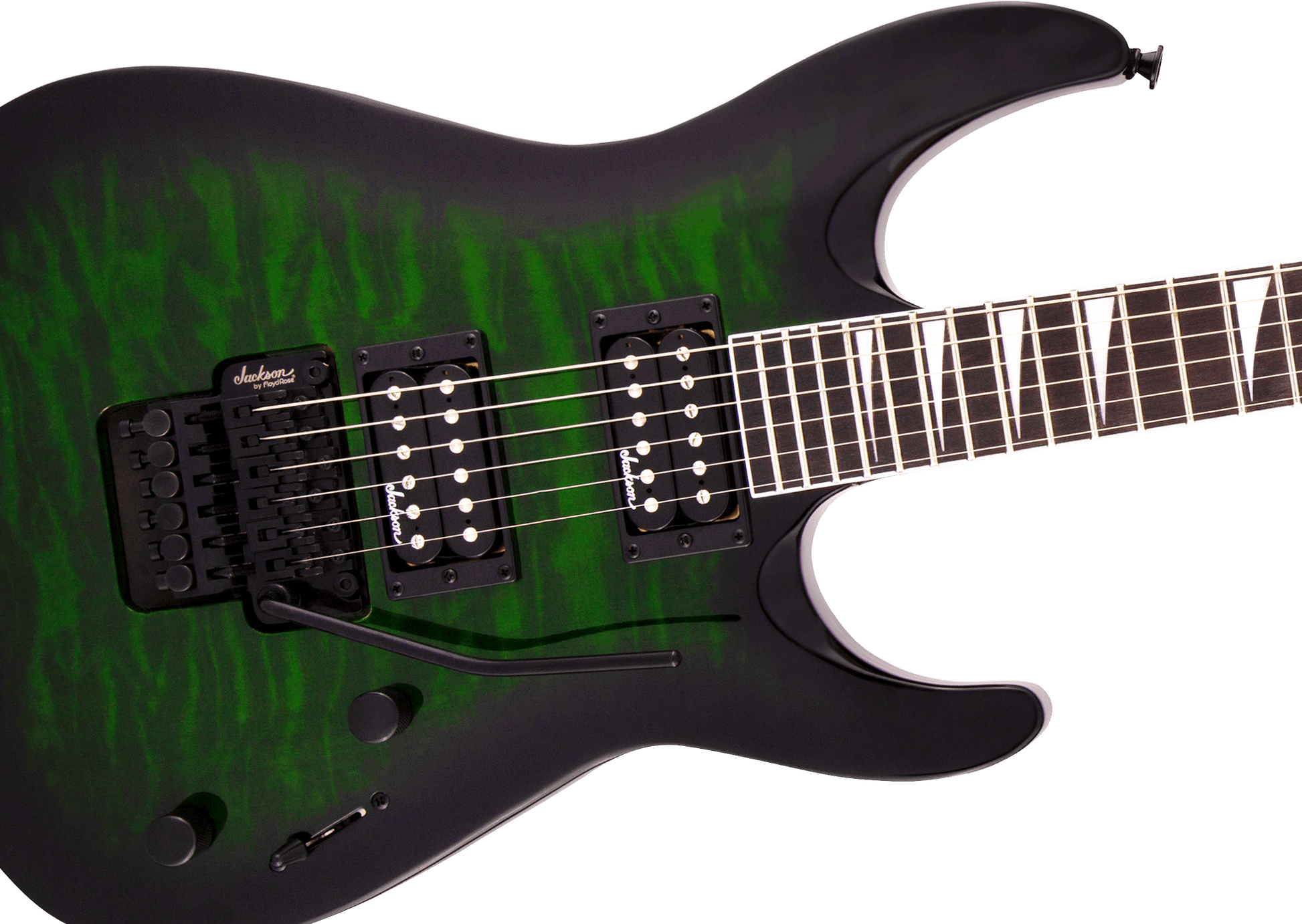 Jackson JS Series Dinky® Arch Top JS32Q DKA Transparent Green Burst -NEW