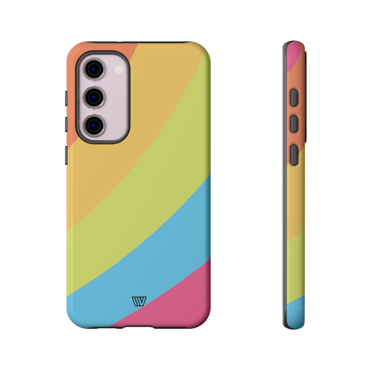 Neon Rainbow Tough Phone Case Dual-Layer Protective Shell