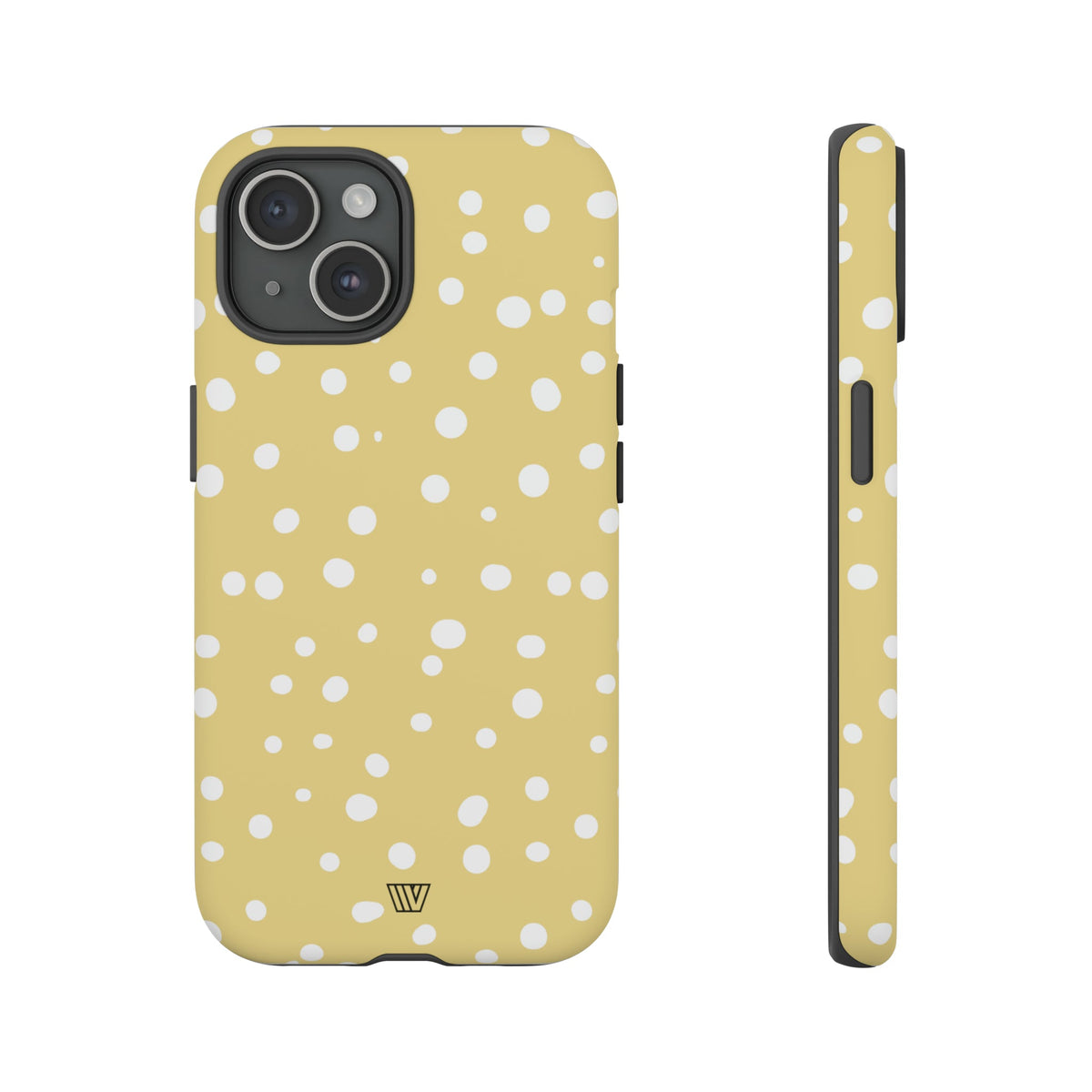 Muted Yellow Dots Tough Phone Case with Impact-Resistant Design