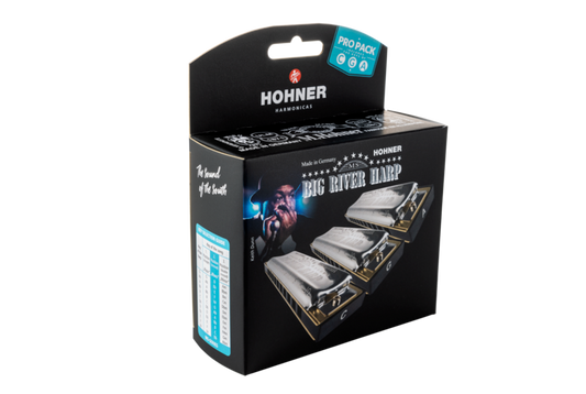 Hohner Big River Harp Diatonic Harmonica Set of 3 Keys (C, A, G)