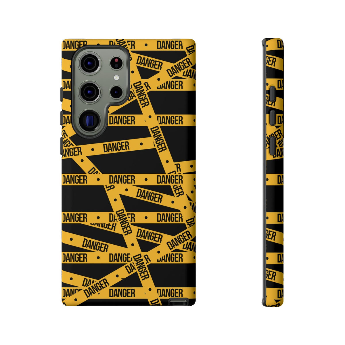 Tough Impact-Resistant Phone Case DANGER TAPE