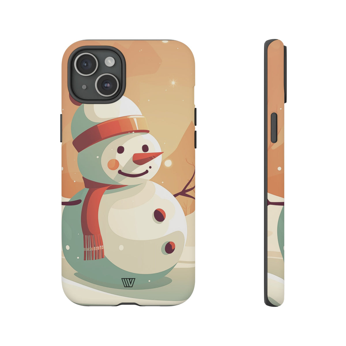 Tough Phone Case Impact Resistant Polycarbonate Dual-Layer SUNSET SNOWMAN