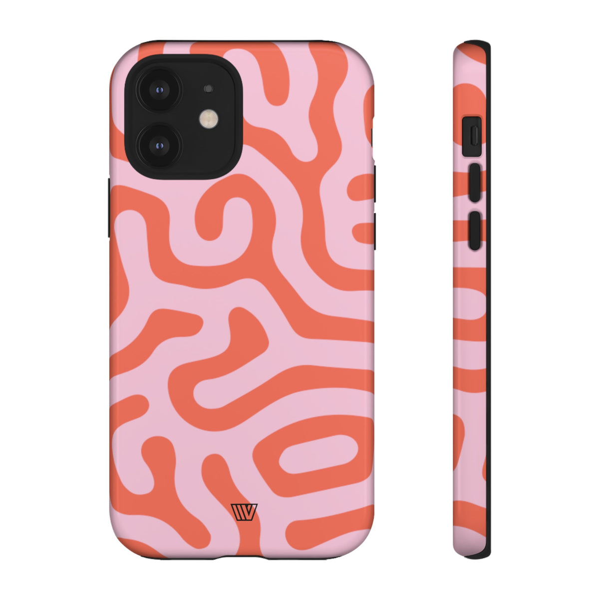Tough Phone Case Dual-Layer Protection CORAL ORGANIC LINES