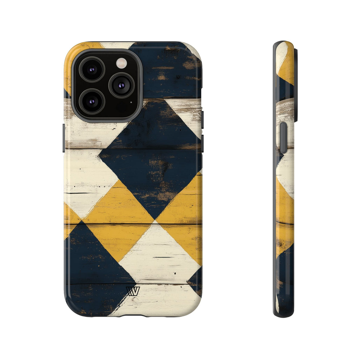 Tough Phone Case Dual-Layer Protection Farmhouse Wood