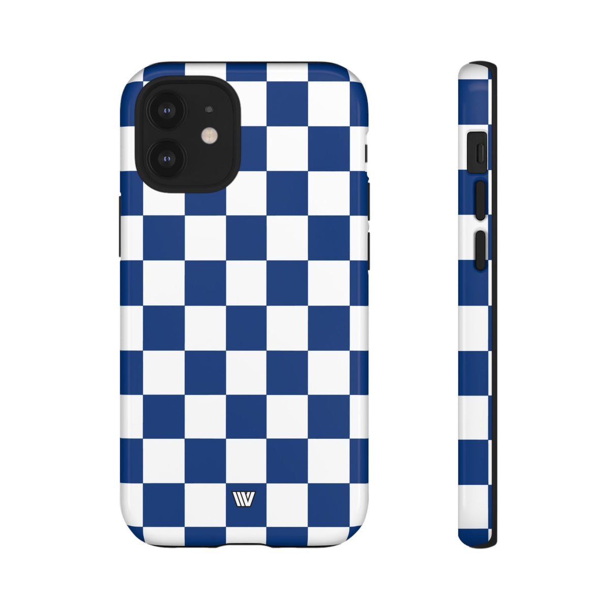 Blue White Checkerboard Tough Phone Case