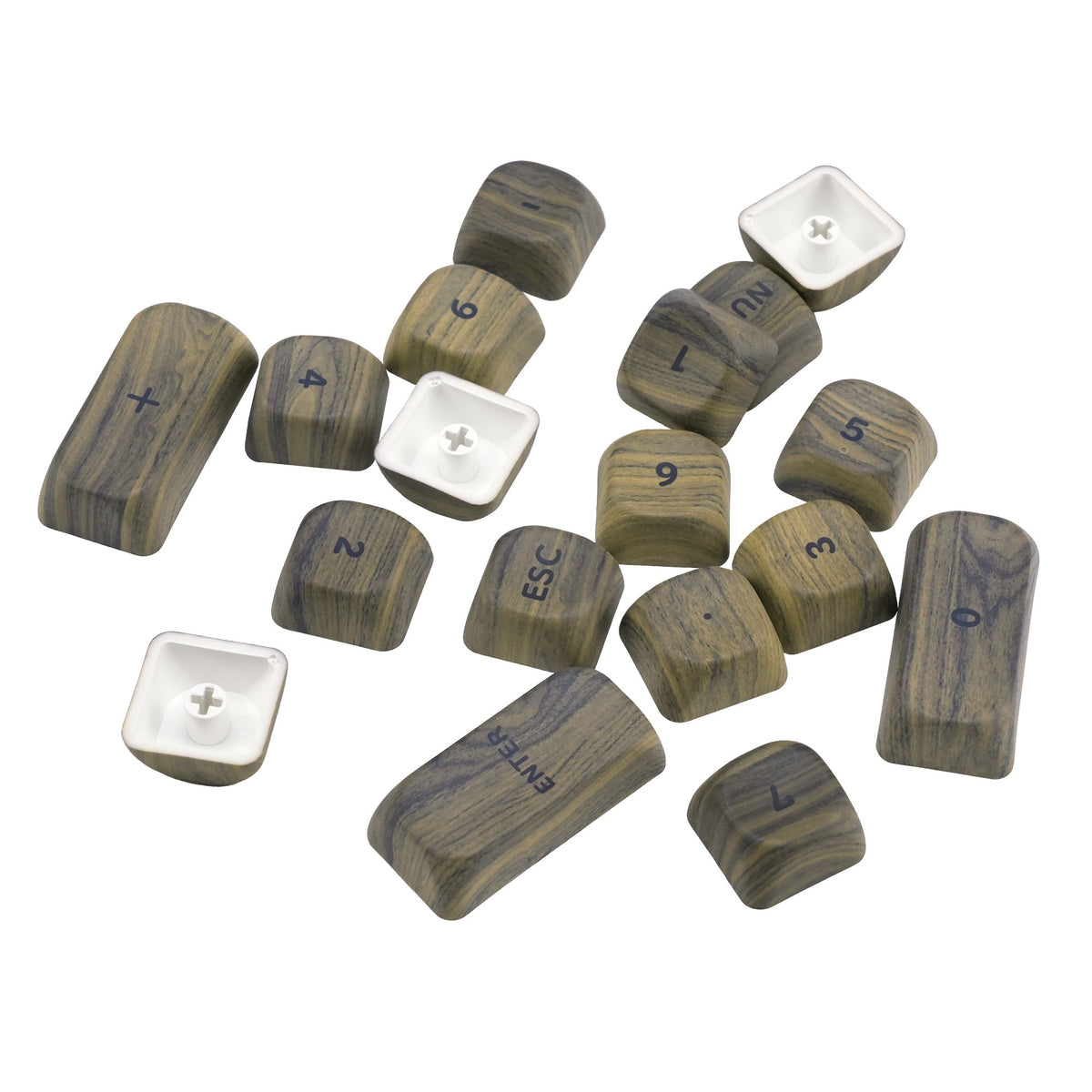 Walnut Texture MOA Profile Dye-Sublimation PBT 130-Key Keycap Set XVX