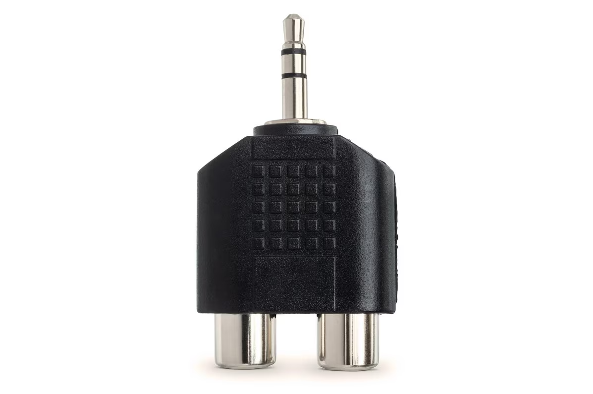 Hosa GRM-193 Adapter Dual RCA to 3.5 mm TRS -NEW