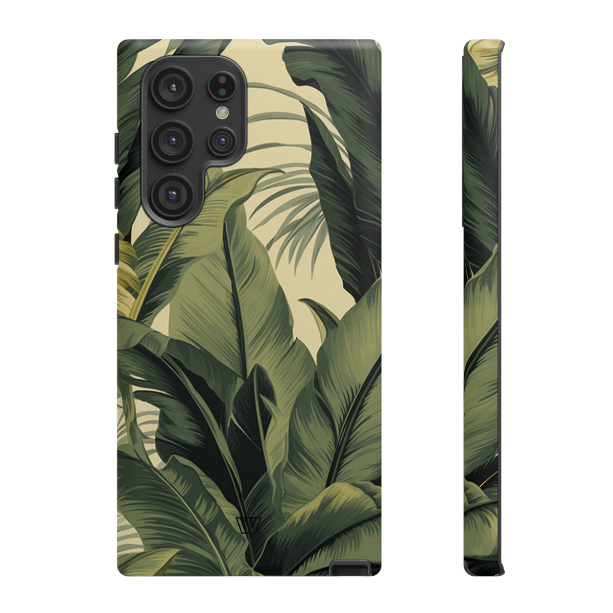 Tropical Leaves Tough Phone Case Dual-Layer Protection