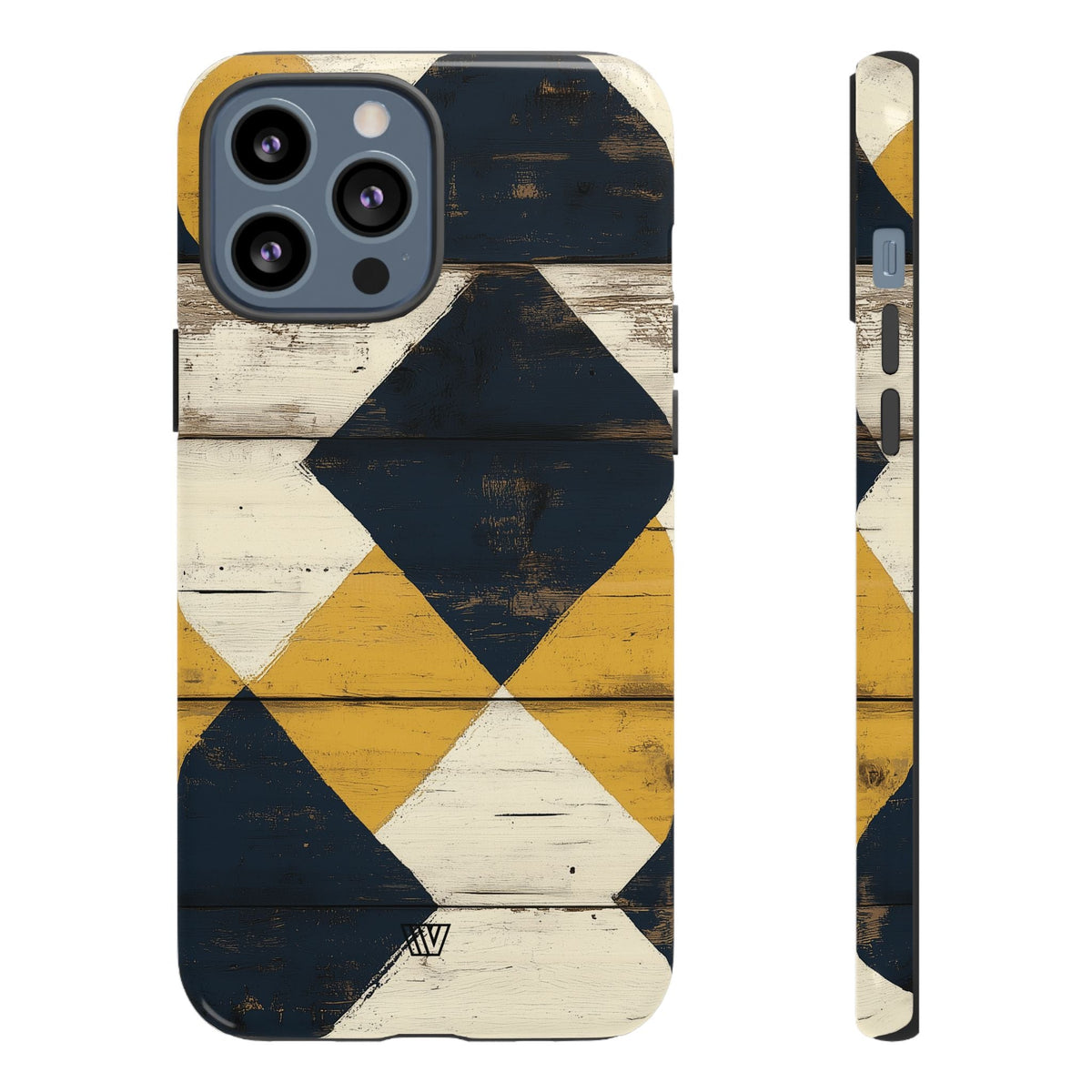 Tough Phone Case Dual-Layer Protection Farmhouse Wood