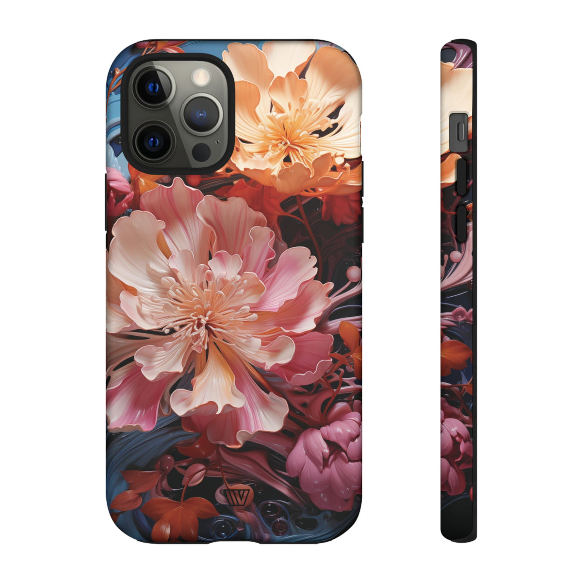 Paint Swirl Flowers Tough Phone Case