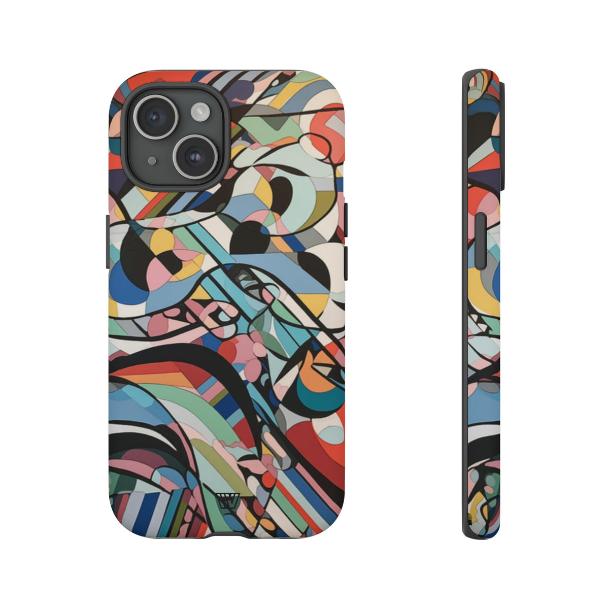 Abstract Mural Tough Phone Case Dual-Layer Protection