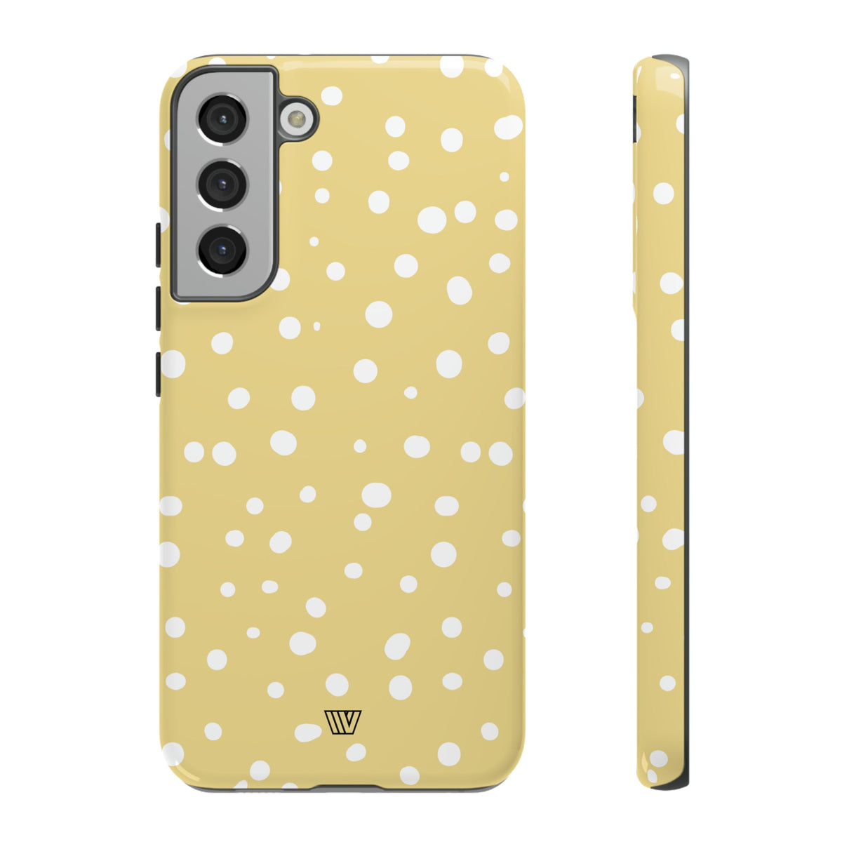 Muted Yellow Dots Tough Phone Case with Impact-Resistant Design