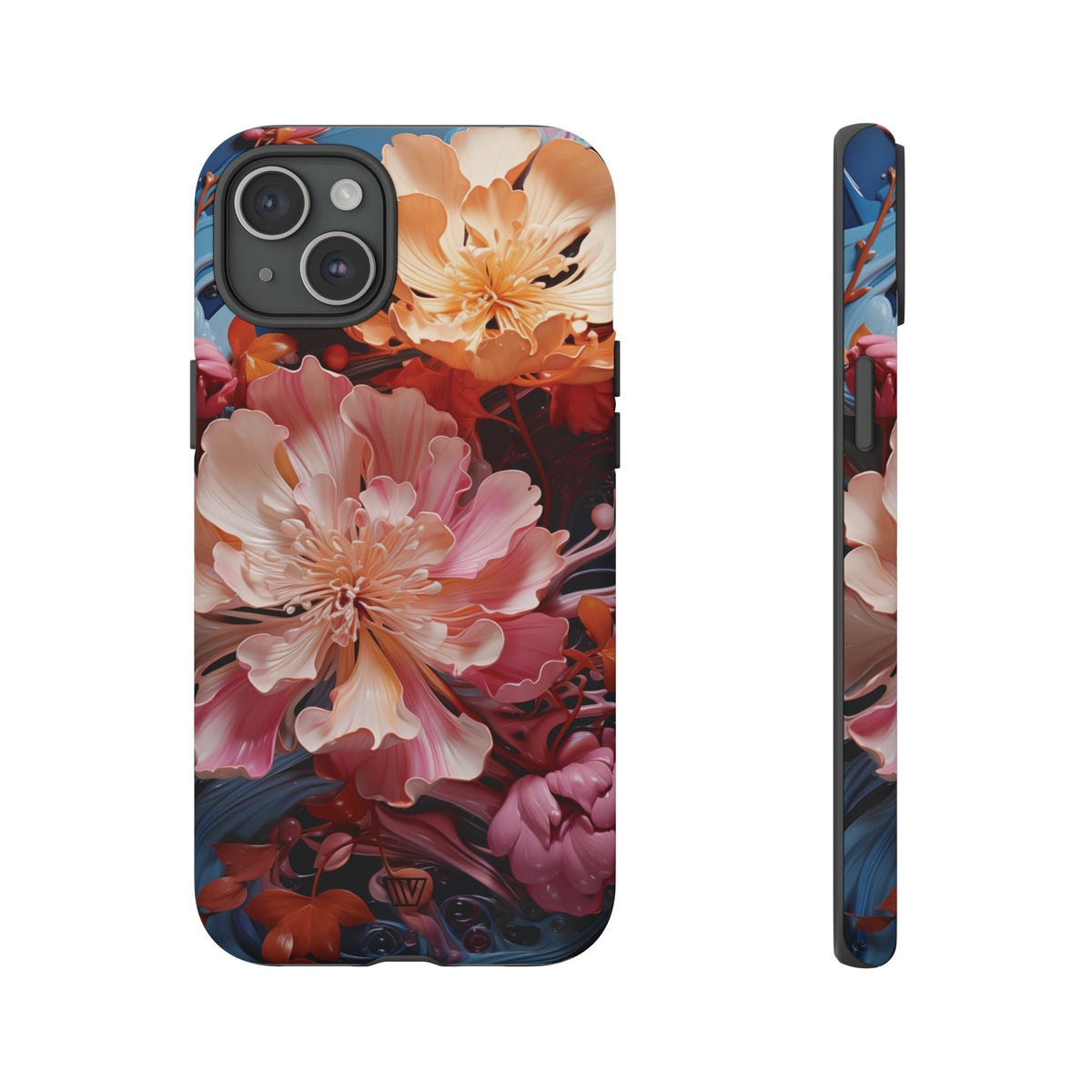 Paint Swirl Flowers Tough Phone Case