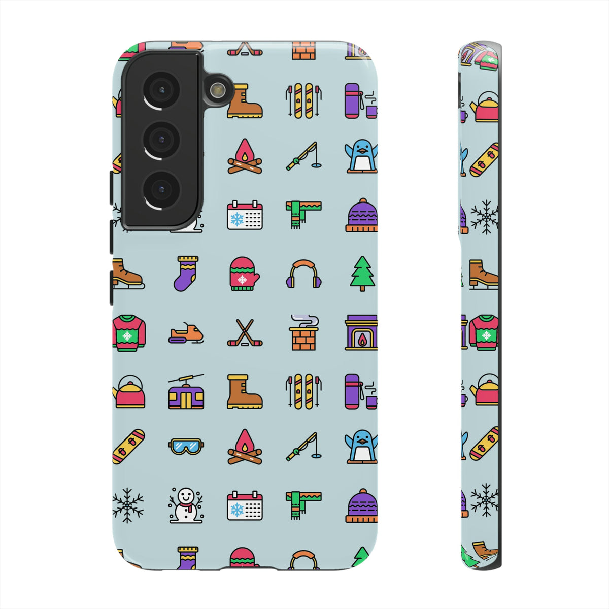 Tough Phone Case Dual-Layer Protective WINTER ICONS
