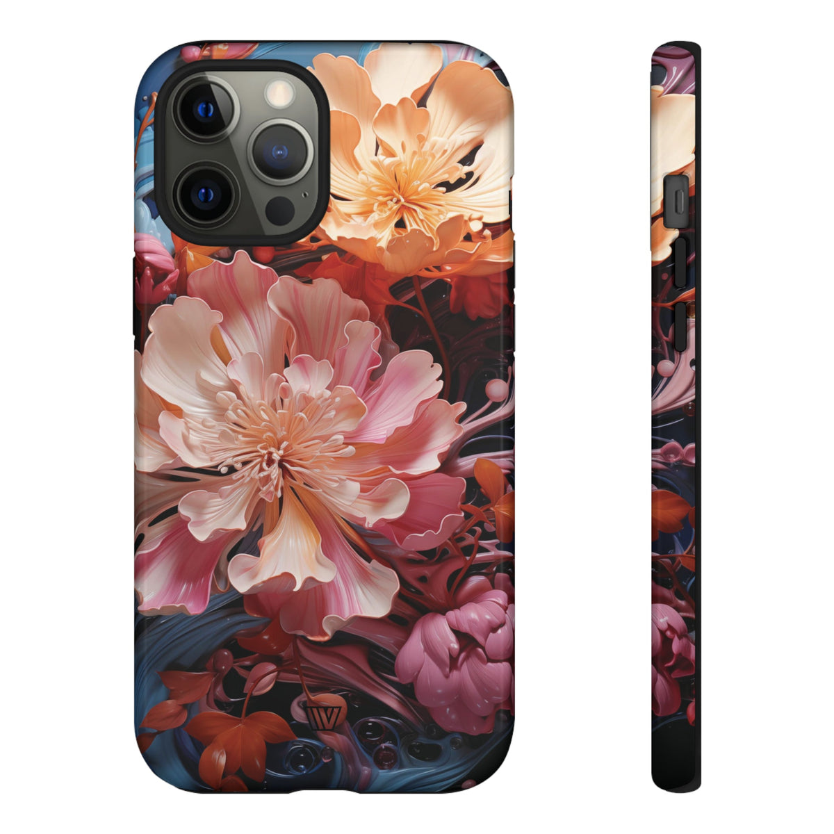 Paint Swirl Flowers Tough Phone Case