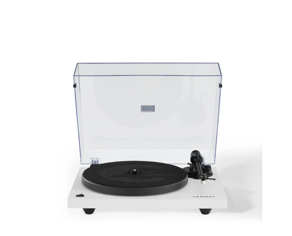 Crosley C6B Belt-Drive Bluetooth Turntable with Adjustable Tone Arm - White-NEW