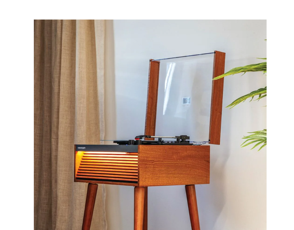 Crosley CR6237A Dean 3-Speed Bluetooth Record Player Natural With Legs-NEW