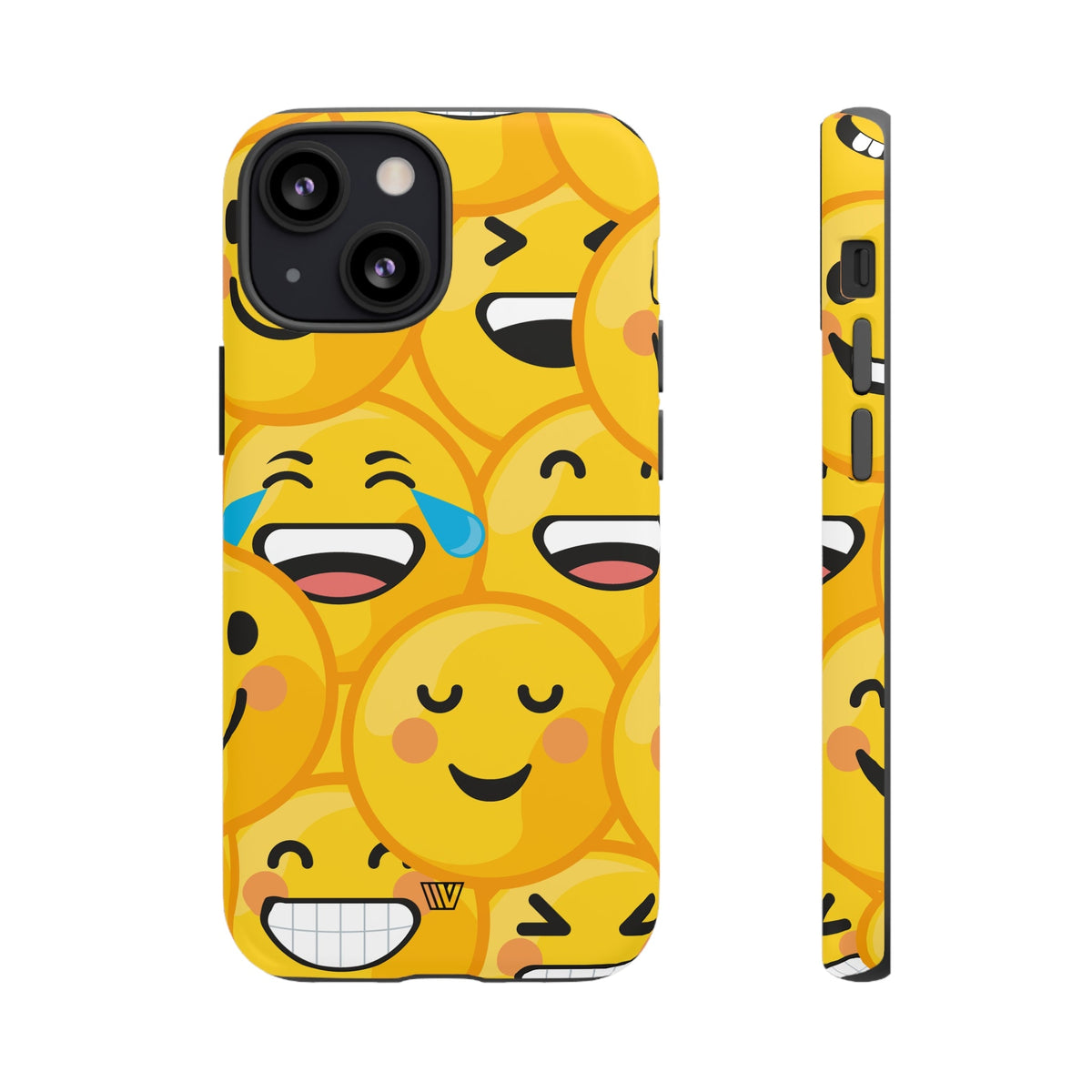 Tough Phone Case Impact-Resistant Dual-Layer Polycarbonate EMOJI FACES