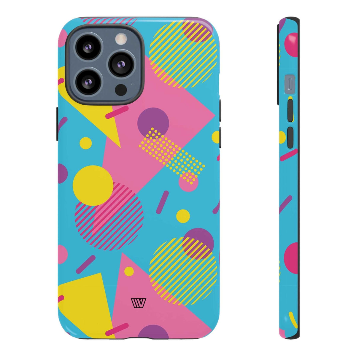 Retro Pattern Light Blue Tough Phone Case