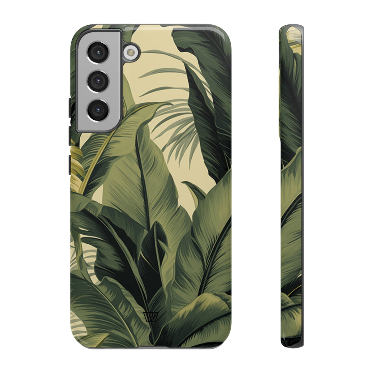 Tropical Leaves Tough Phone Case Dual-Layer Protection