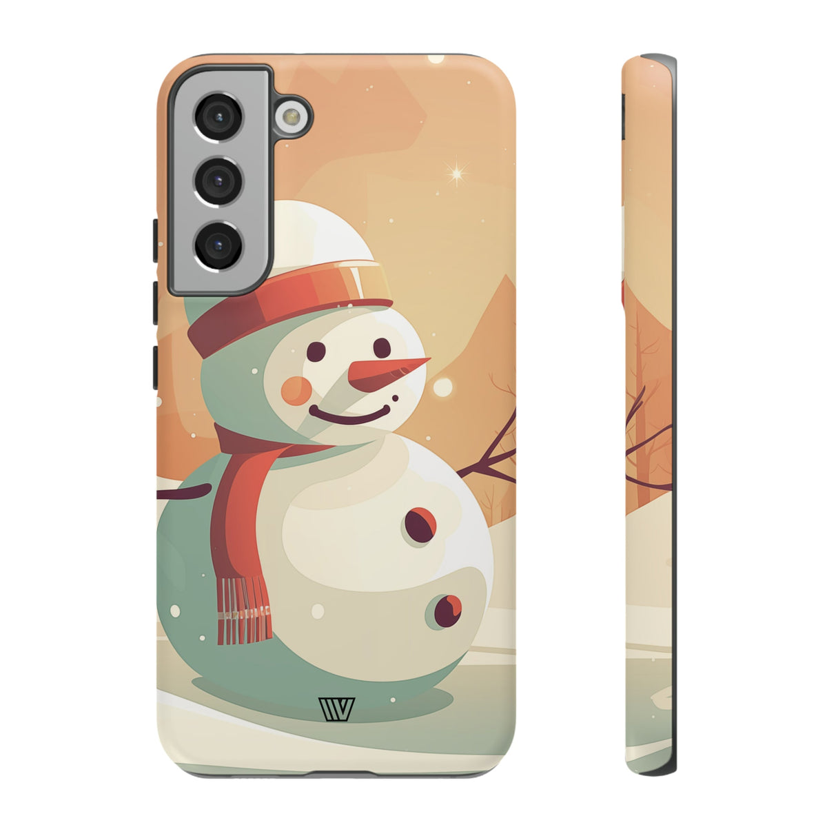 Tough Phone Case Impact Resistant Polycarbonate Dual-Layer SUNSET SNOWMAN