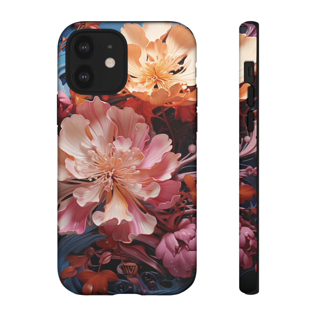 Paint Swirl Flowers Tough Phone Case