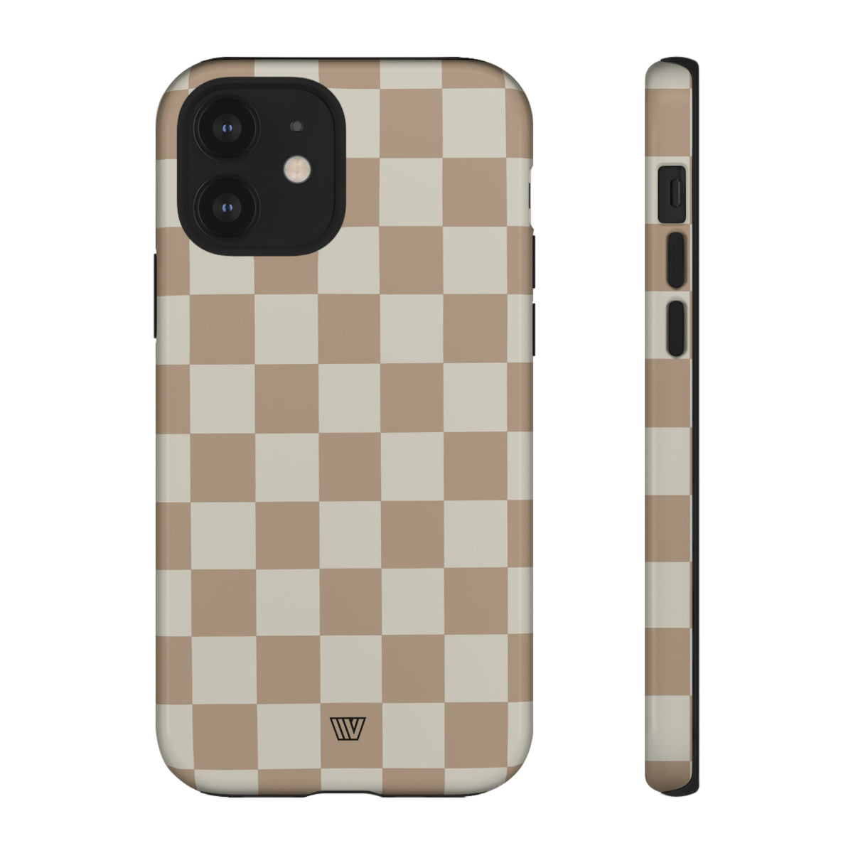 Checkerboard Tough Phone Case Dual-Layer Protection NEUTRAL