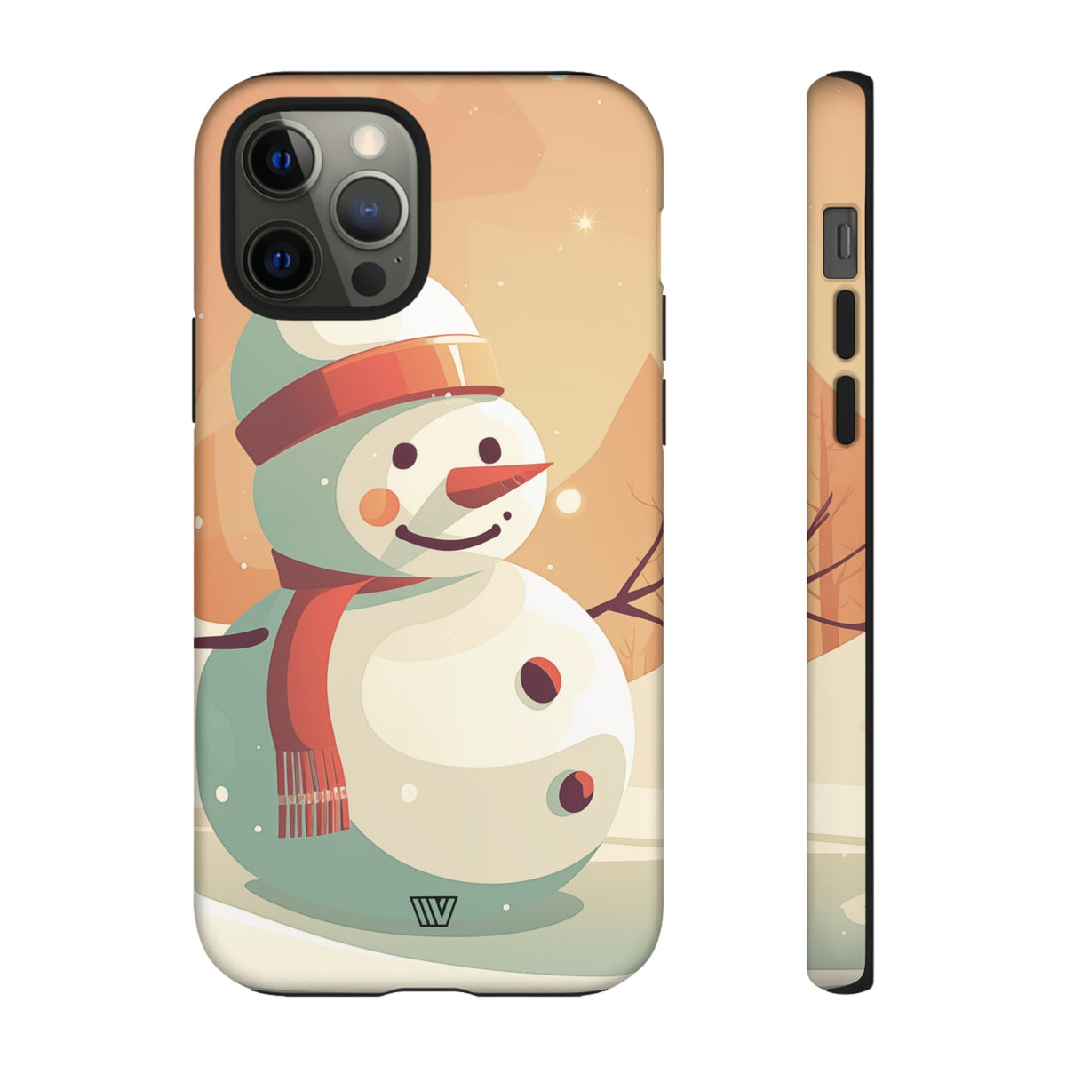 Tough Phone Case Impact Resistant Polycarbonate Dual-Layer SUNSET SNOWMAN