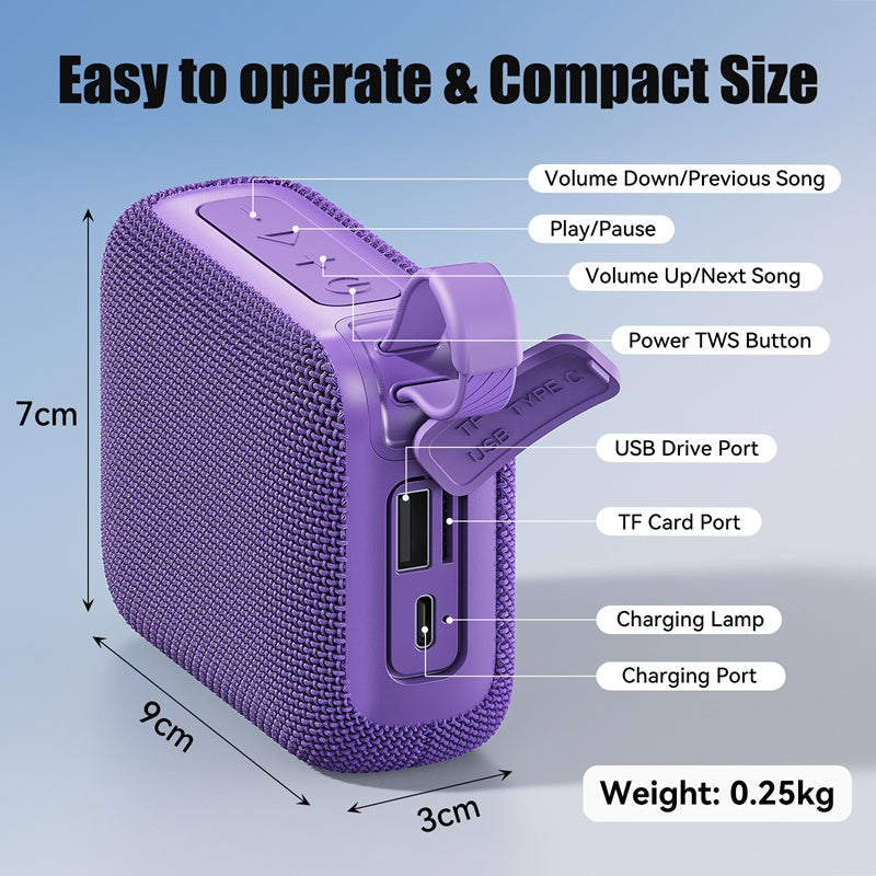 JYX L3 Portable Mini Wireless Speaker with USB and TF Card Support