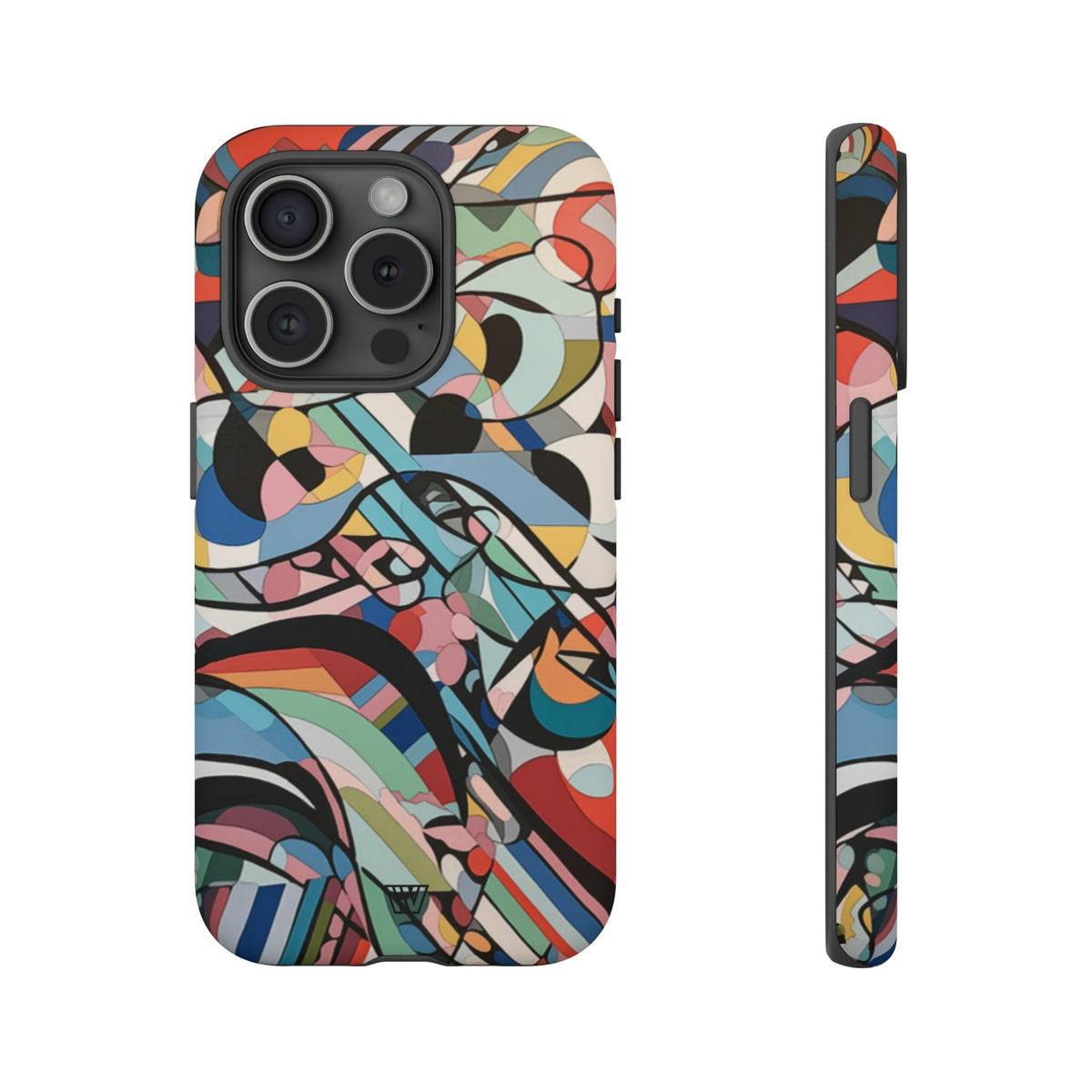 Abstract Mural Tough Phone Case Dual-Layer Protection