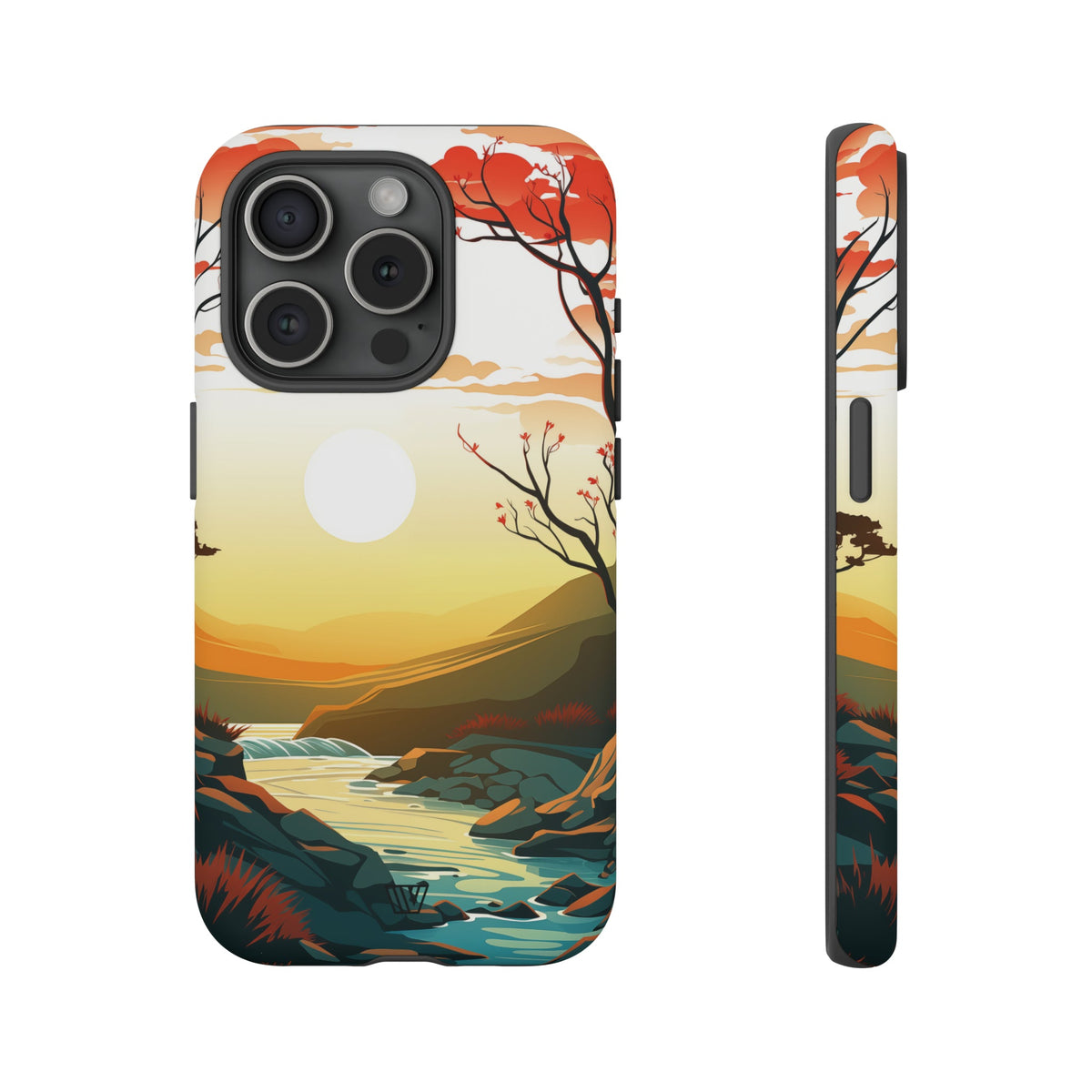 Tough Phone Case Dual-Layer Protection RIVER SUNSET