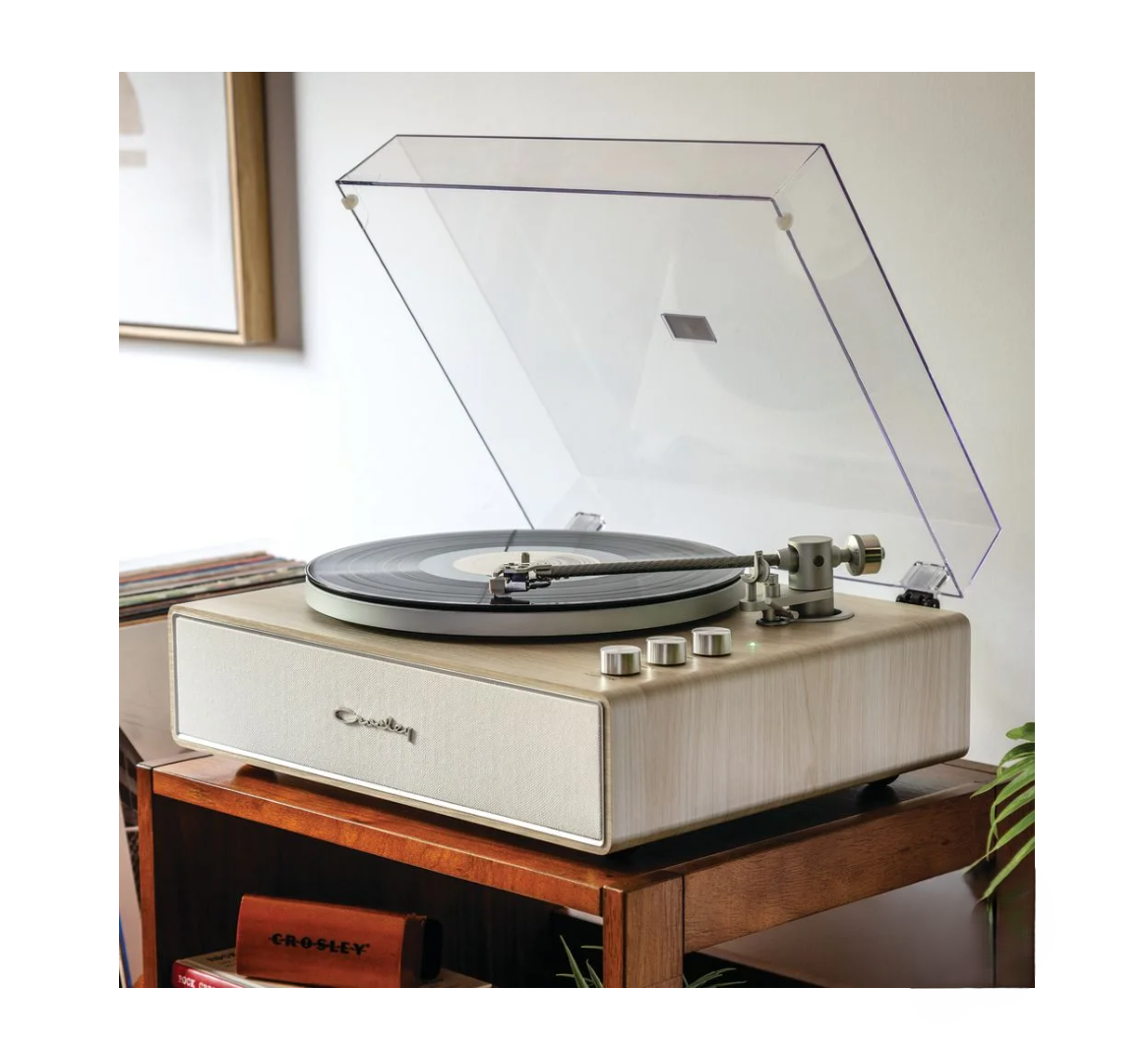 Crosley Stave CR6046A 2-Speed Belt-Drive Turntable - Natural Wood - Bluetooth In/Out
