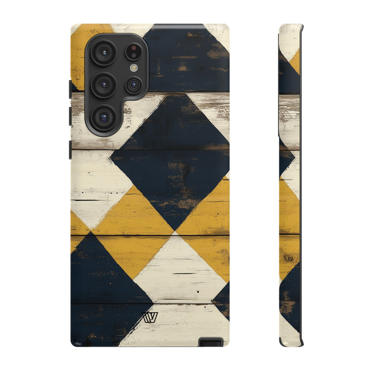 Tough Phone Case Dual-Layer Protection Farmhouse Wood
