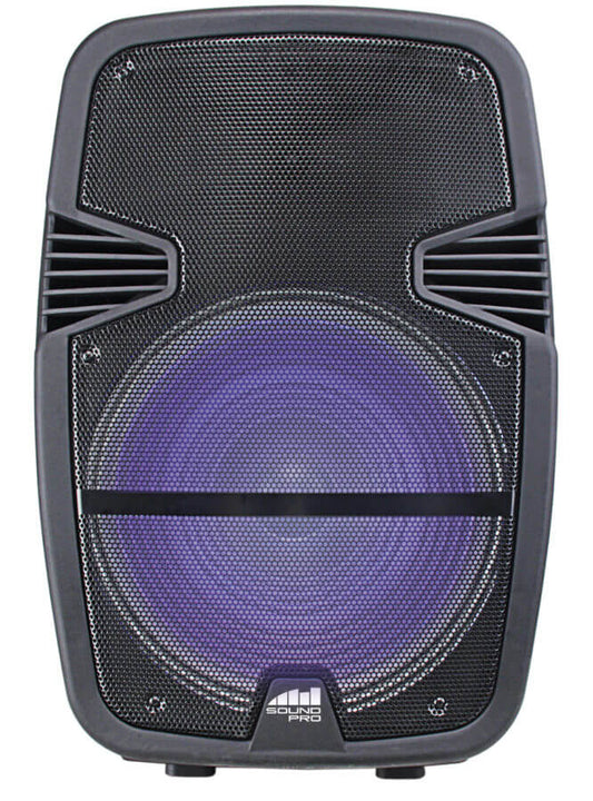 Portable 15 inch Bluetooth Party Speaker with Disco Light Naxa