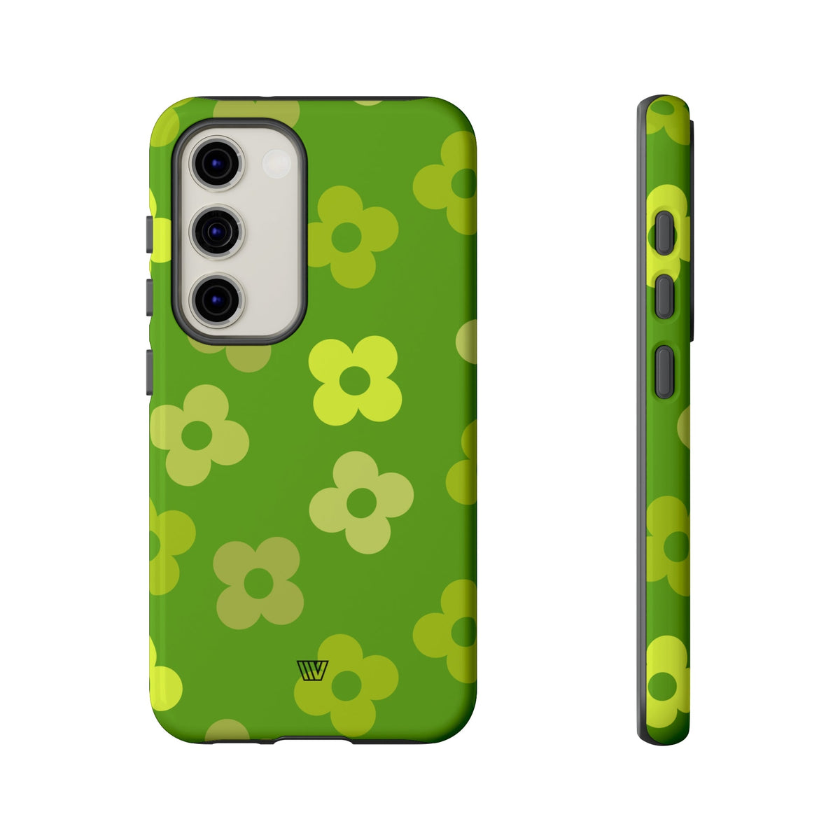 Green Retro Flowers Tough Phone Case