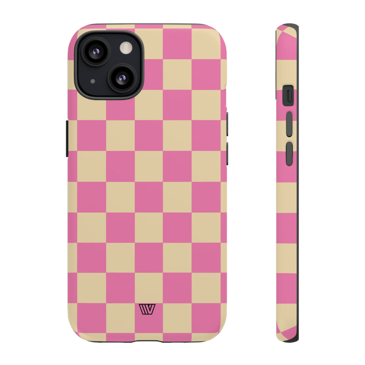 Pink Tan Checkered Tough Phone Case Trovvve