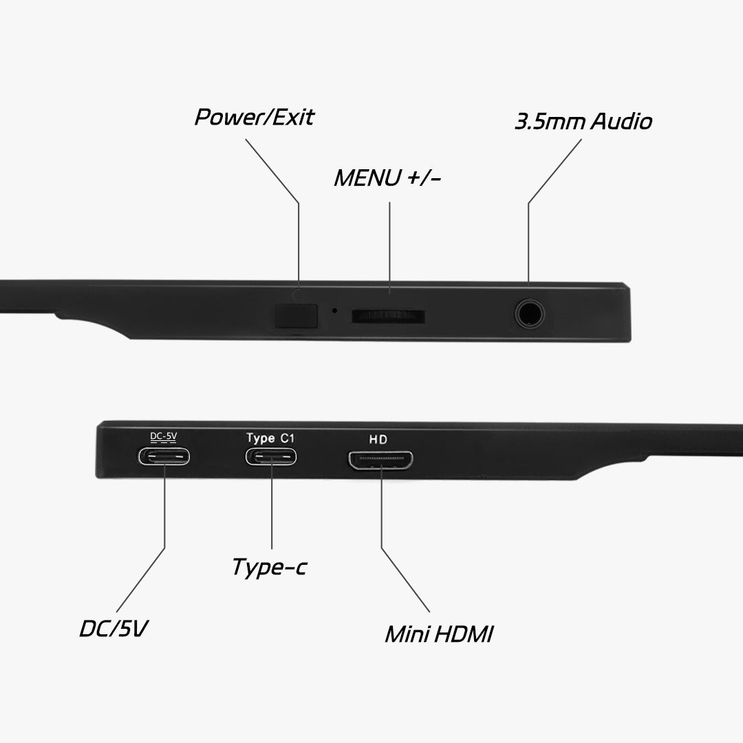 ReHisk Touch Screen Portable Monitor FHD 1080P RE-15.6TT
