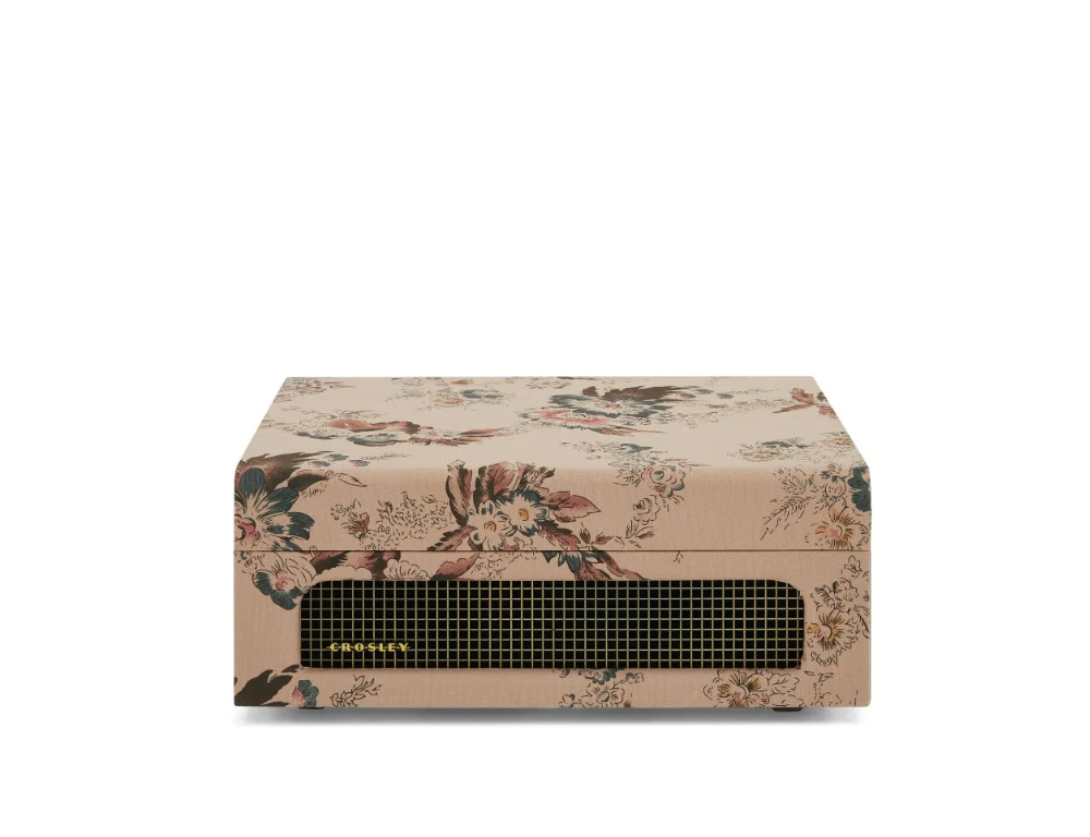 Crosley CR8017B 3-Speed Voyager Portable Turntable with Bluetooth Out - Floral-NEW
