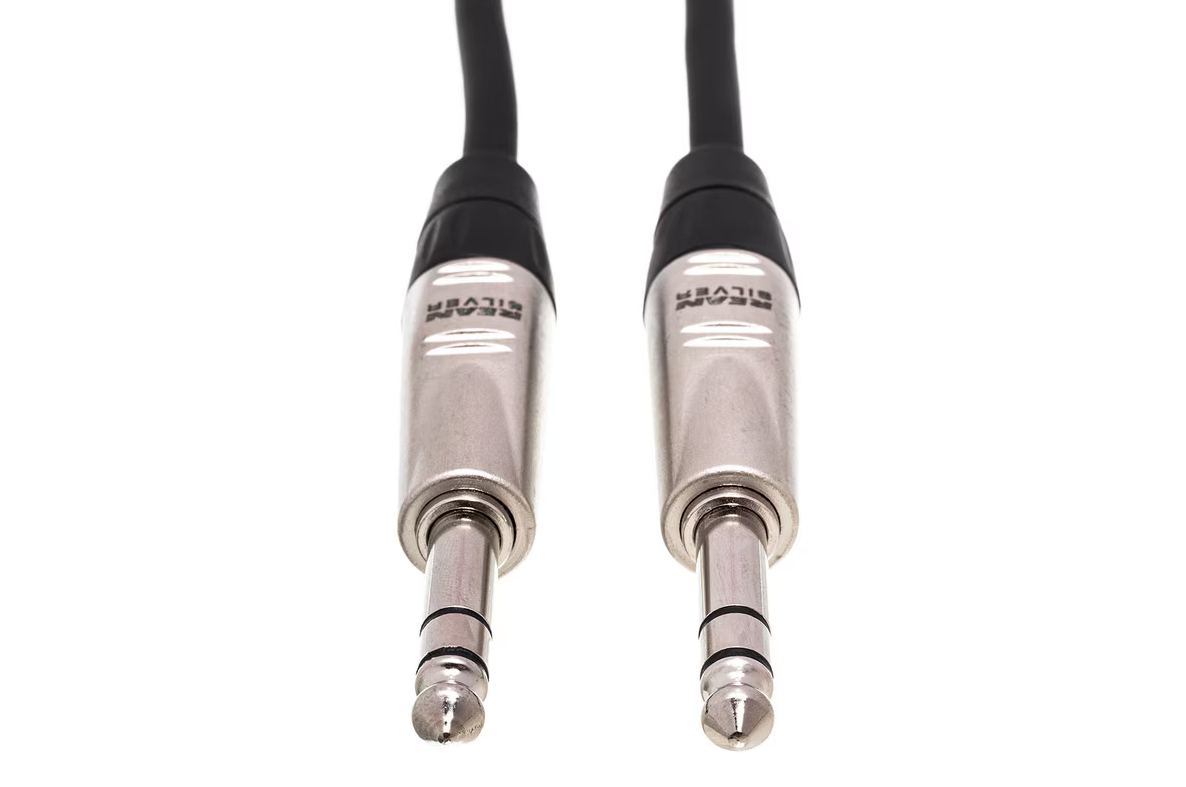 Hosa HSS-015 Pro Balanced Interconnect Cable - REAN 1/4-inch TRS Male to REAN 1/4-inch TRS Male - 15 foot-NEW