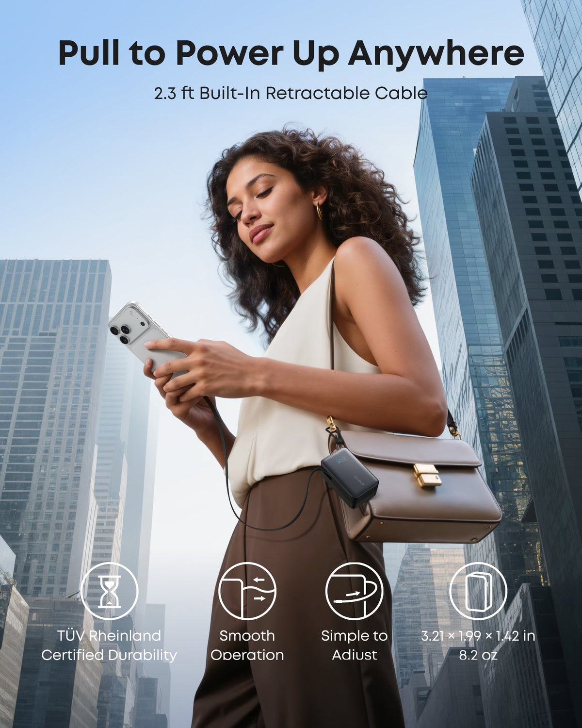 Anker Nano Power Bank 10K 45W Built-In Retractable USB-C Cable