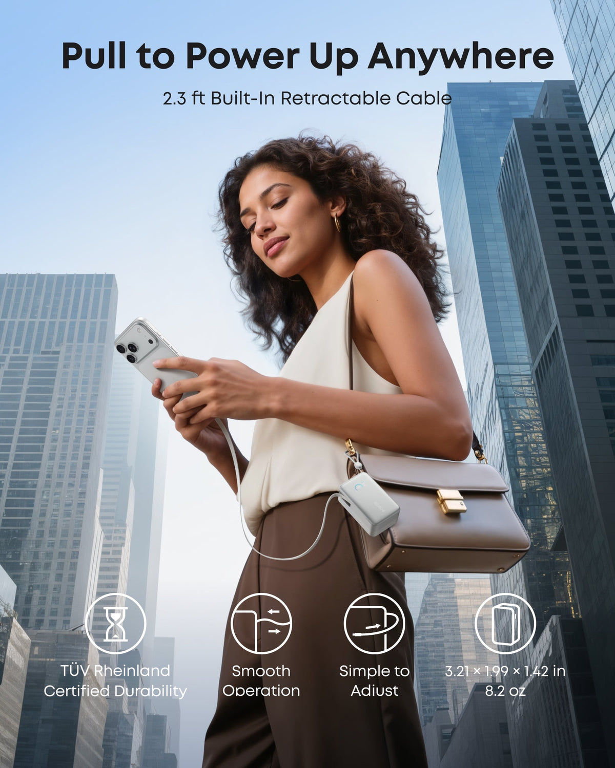 Anker Nano Power Bank 10K 45W Built-In Retractable USB-C Cable